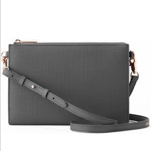 NWT Dagne Dover Essential Coated Canvas Clutch Wallet in Graphite